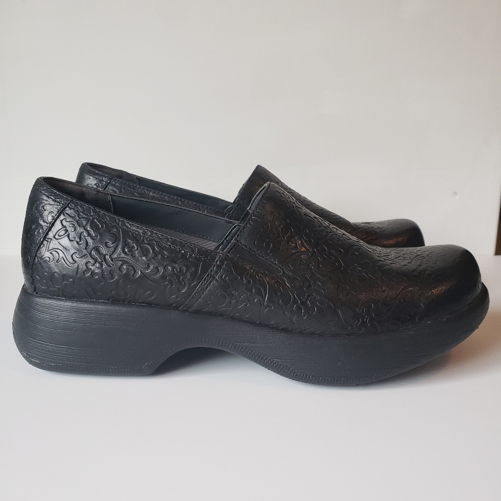 Dansko Black embossed clogs size 39